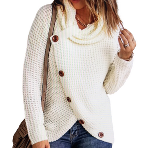 NWOT Turtle Cowl Neck Wrap Asymmetric Sweater Sz Small